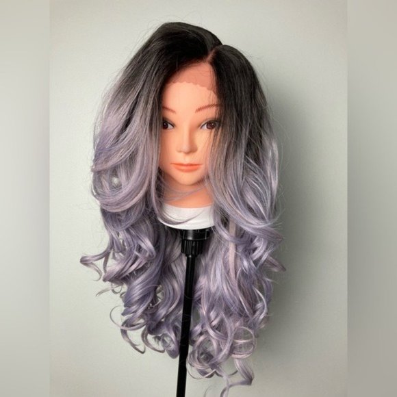 Ombré Purple Lace Front Wig - Picture 1 of 13